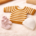 Handmade Knitted Baby Outfit Set – Warm & Adorable (0-3 Months)