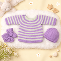 Handmade Knitted Baby OutfitSet – Sweet & Cozy (0-3 Months)